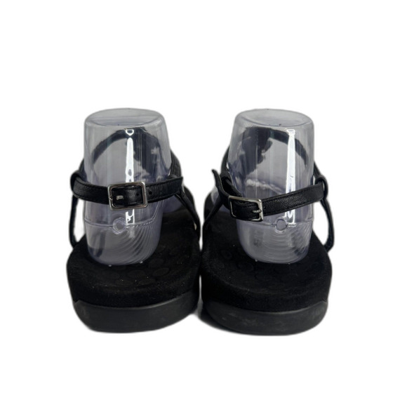 Vionic Sandals Womens Size 9.5 Black Thong T-Strap Comfort Silver Embellished - Picture 7 of 11